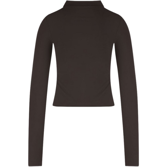 2026 Wallien Womens Rash Guard With Zip 102045001 - Coffee